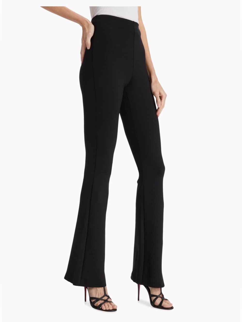 Commando Black neoprene High-Rise Flare Pants